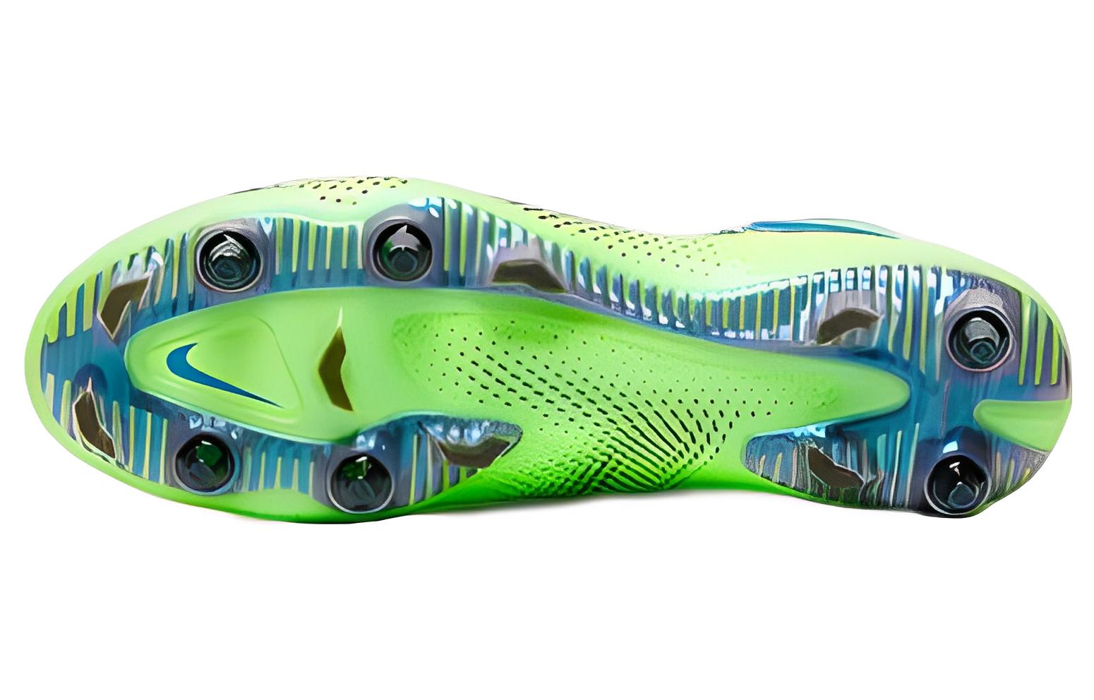 Футбольные бутсы мужские Nike Phantom GT Elite SG Pro зеленые-голубые, 39 EU