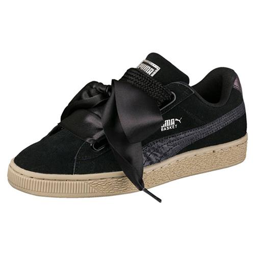 Кеды женские PUMA Suede Heart черные, 38.5 EU