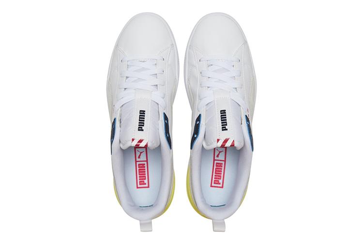 Кроссовки унисекс PUMA Suede Bloc белые, желтые, 39 EU