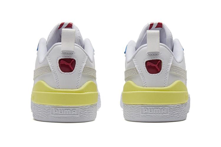 Кроссовки унисекс PUMA Suede Bloc белые, желтые, 39 EU