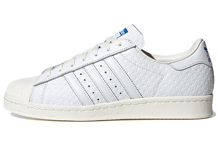 Кеды унисекс Adidas Superstar 82 Debossed Geometric Print белые, 44 EU