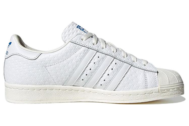 Кеды унисекс Adidas Superstar 82 Debossed Geometric Print белые, 44 EU