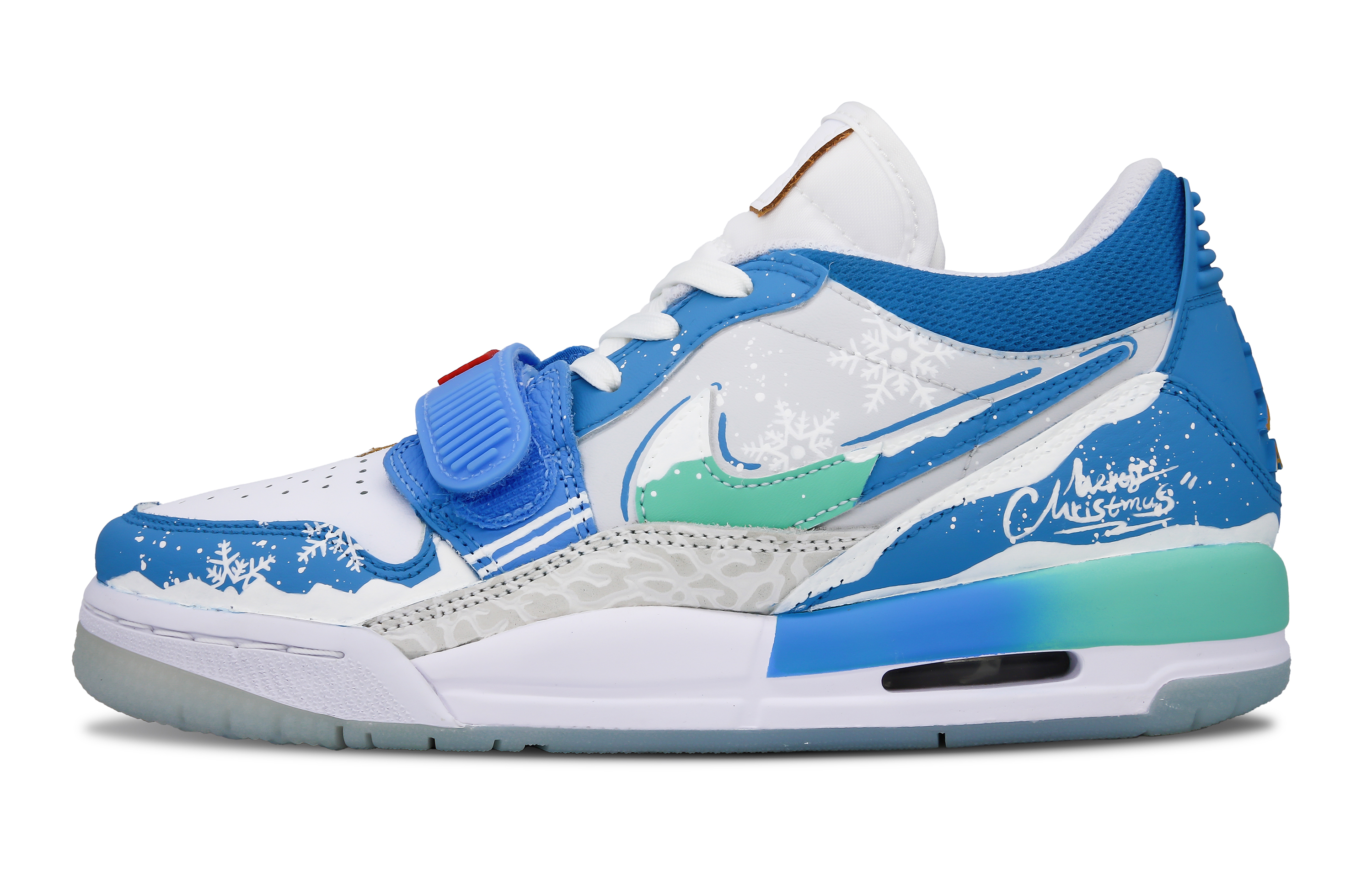 Кроссовки женские Jordan Legacy 312 Low-Top GS синие, серые, белые, 40 EU