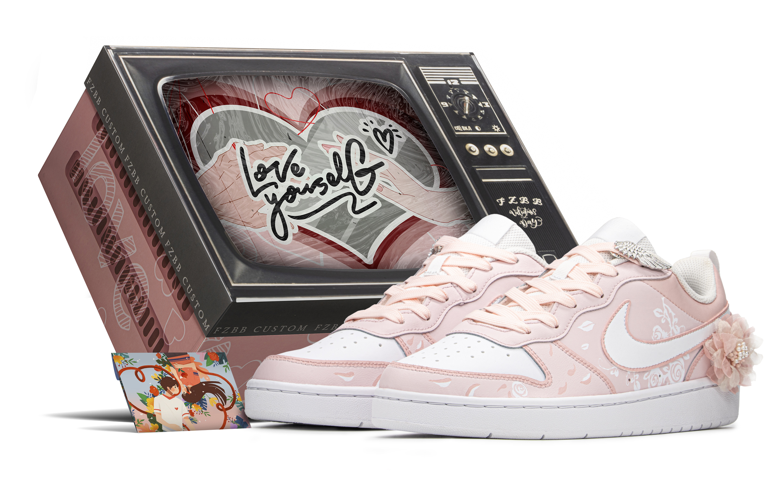 Спортивные кеды женские Nike Court Borough Height Increasing розовые, 36.5 EU