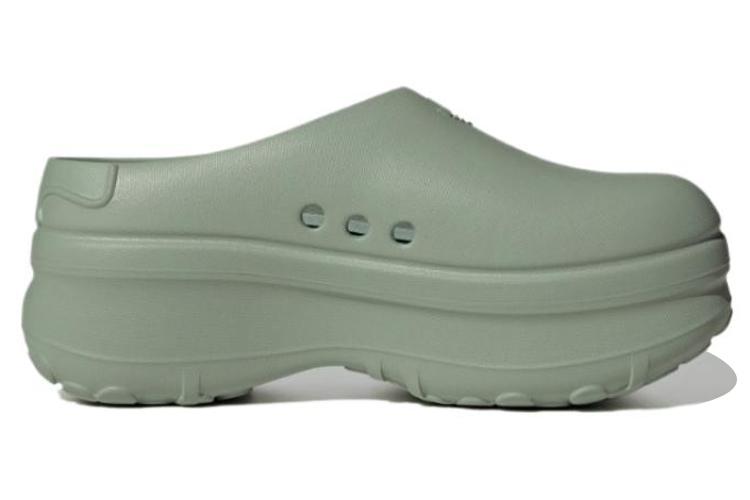 Шлепанцы женские Adidas AdiFOM Stan Smith серебристо-зелёные, 40 EU