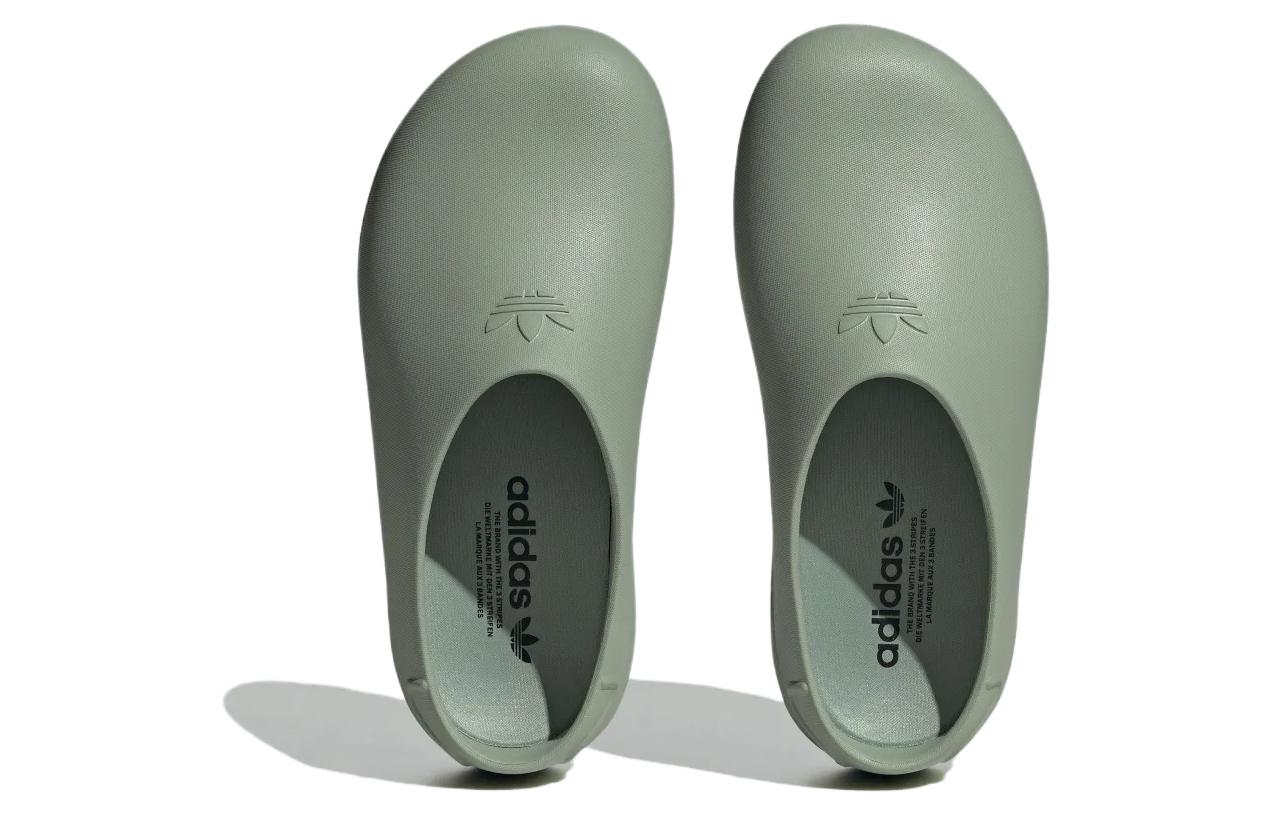 Шлепанцы женские Adidas AdiFOM Stan Smith серебристо-зелёные, 40 EU