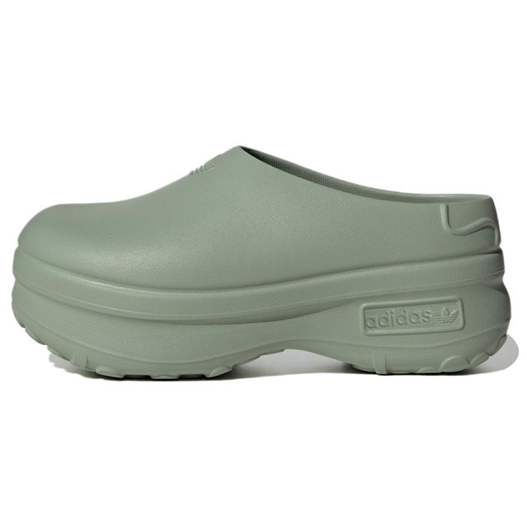 Шлепанцы женские Adidas AdiFOM Stan Smith серебристо-зелёные, 40 EU