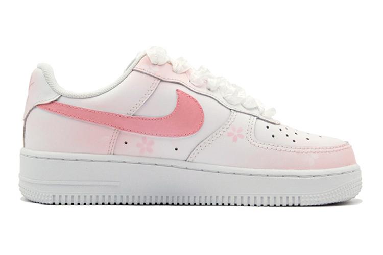 Женские кеды Nike Air Force 1 Low GS розовые и белые, 36.5 EU