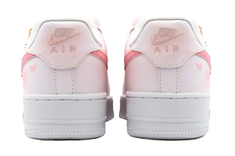 Женские кеды Nike Air Force 1 Low GS розовые и белые, 36.5 EU