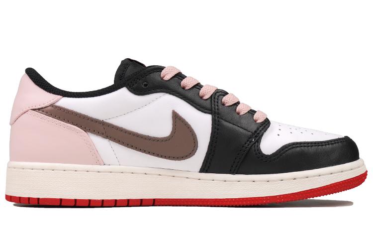 Кеды женские Jordan Air Jordan 1 RISK Low-Top GS розово-коричневые, 38.5 EU