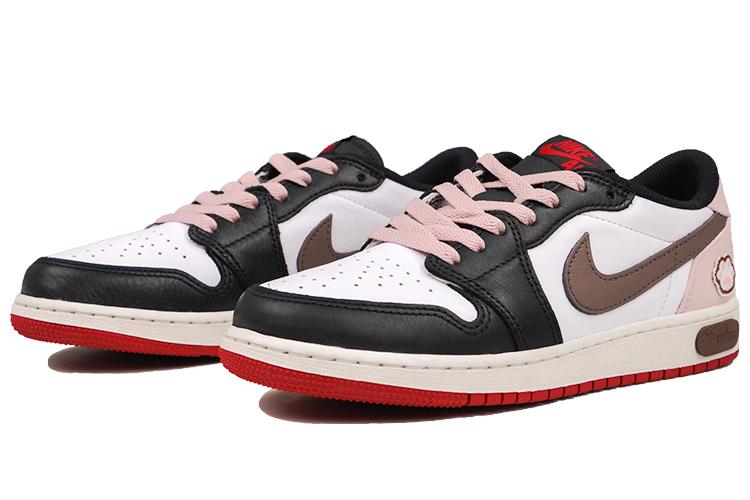 Кеды женские Jordan Air Jordan 1 RISK Low-Top GS розово-коричневые, 38.5 EU