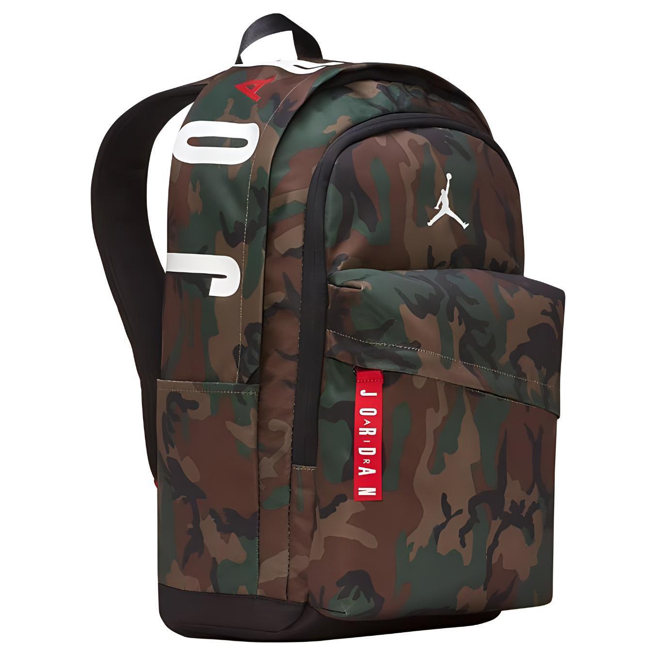 Рюкзак унисекс Jordan 9A0172-650 камуфляж армейский зелёный