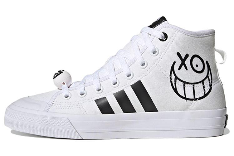 Кроссовки мужские Adidas Nizza Hi Andre Saraiva Love Union белые, черные, 36 2/3 EU