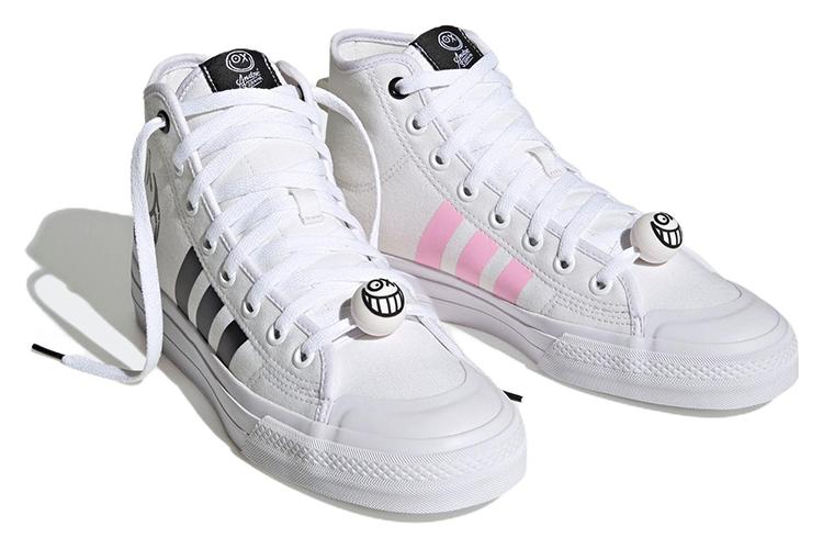 Кроссовки мужские Adidas Nizza Hi Andre Saraiva Love Union белые, черные, 36 2/3 EU