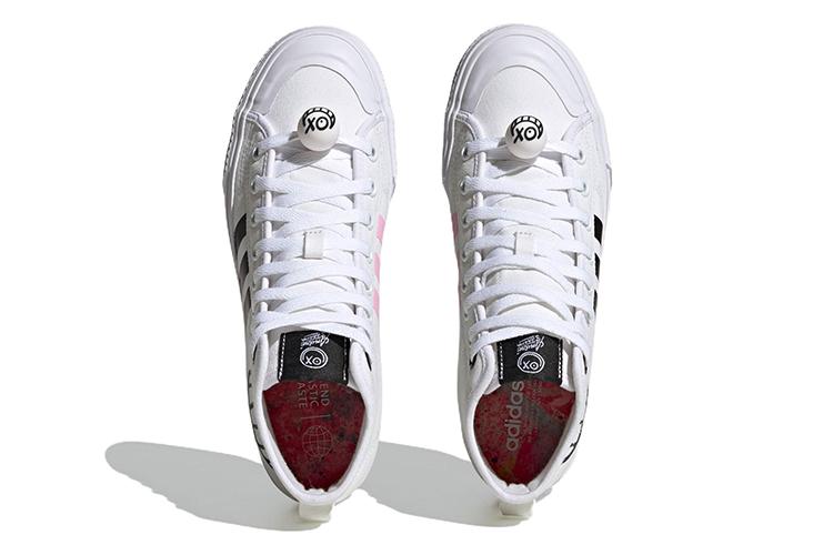 Кроссовки мужские Adidas Nizza Hi Andre Saraiva Love Union белые, черные, 36 2/3 EU