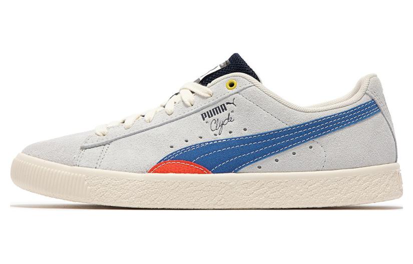 Кеды унисекс PUMA Clyde TM серые-голубые, 43 EU