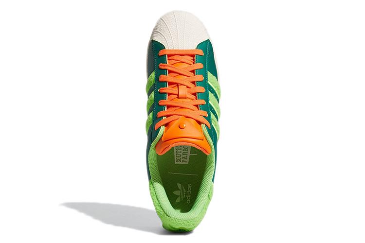 Кеды унисекс Adidas South Park X Superstar 'Kyle', teal-lime, 44 2/3 EU