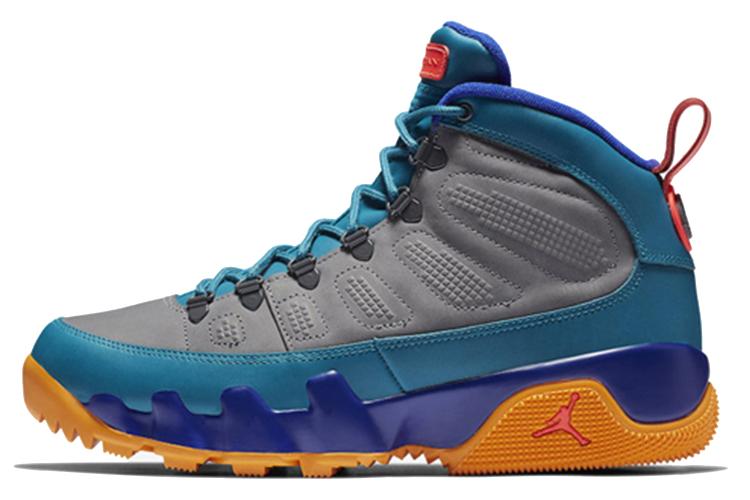 Кроссовки унисекс Jordan 9 Retro Boot зеленые, 44 EU