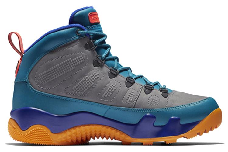 Кроссовки унисекс Jordan 9 Retro Boot зеленые, 44 EU