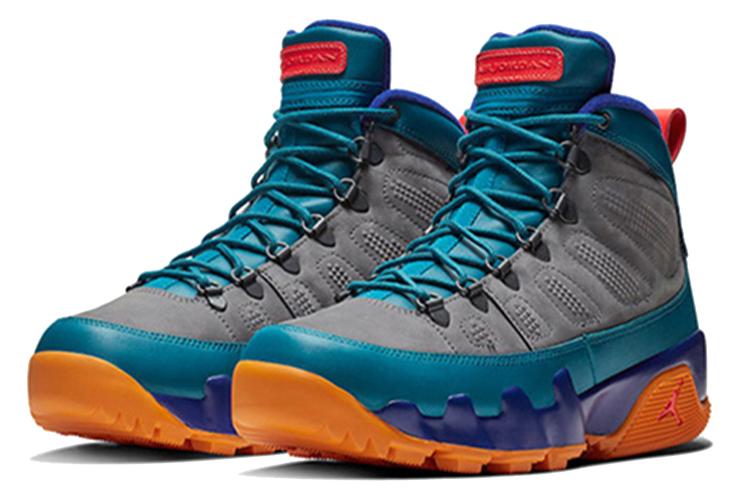 Кроссовки унисекс Jordan 9 Retro Boot зеленые, 44 EU