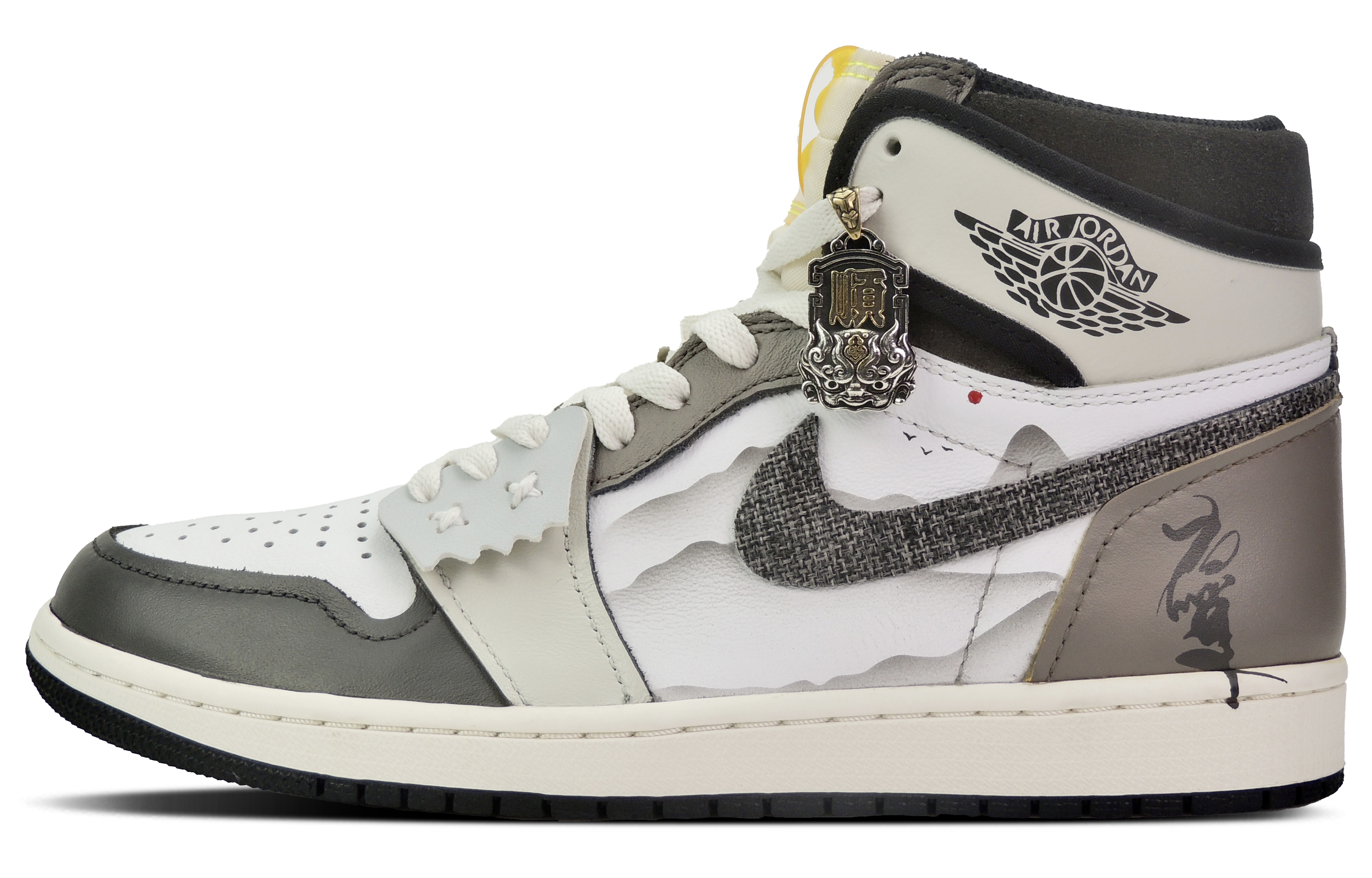 Кеды унисекс Jordan Air Jordan 1 High-Top белый и серый