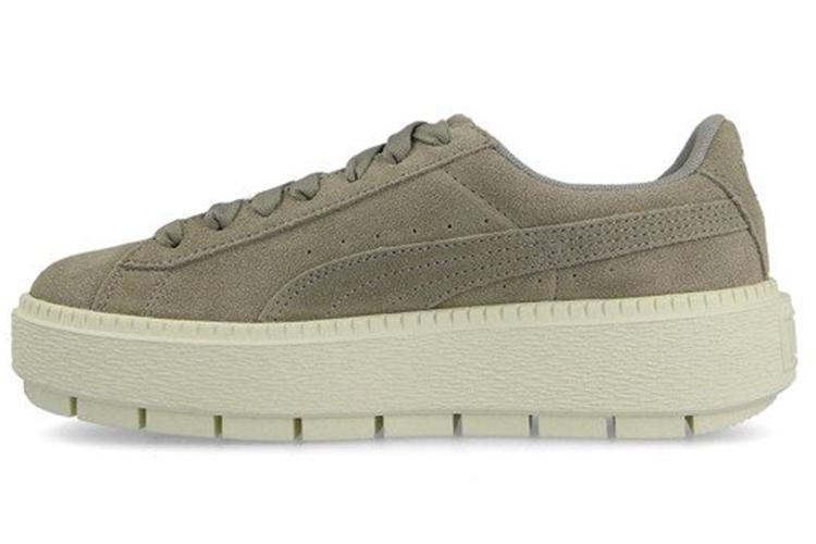 Кеды женские PUMA Platform Trace Low Tops зелёные, 37.5 EU