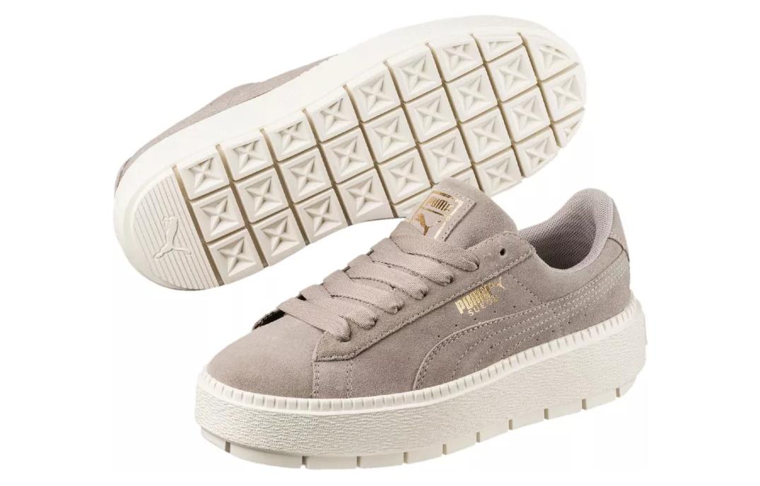 Кеды женские PUMA Platform Trace Low Tops зелёные, 37.5 EU