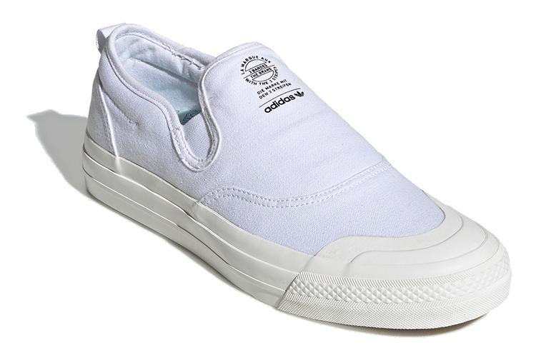 Слипоны унисекс Adidas Nizza RF Slip On triple white, 43 1/3 EU