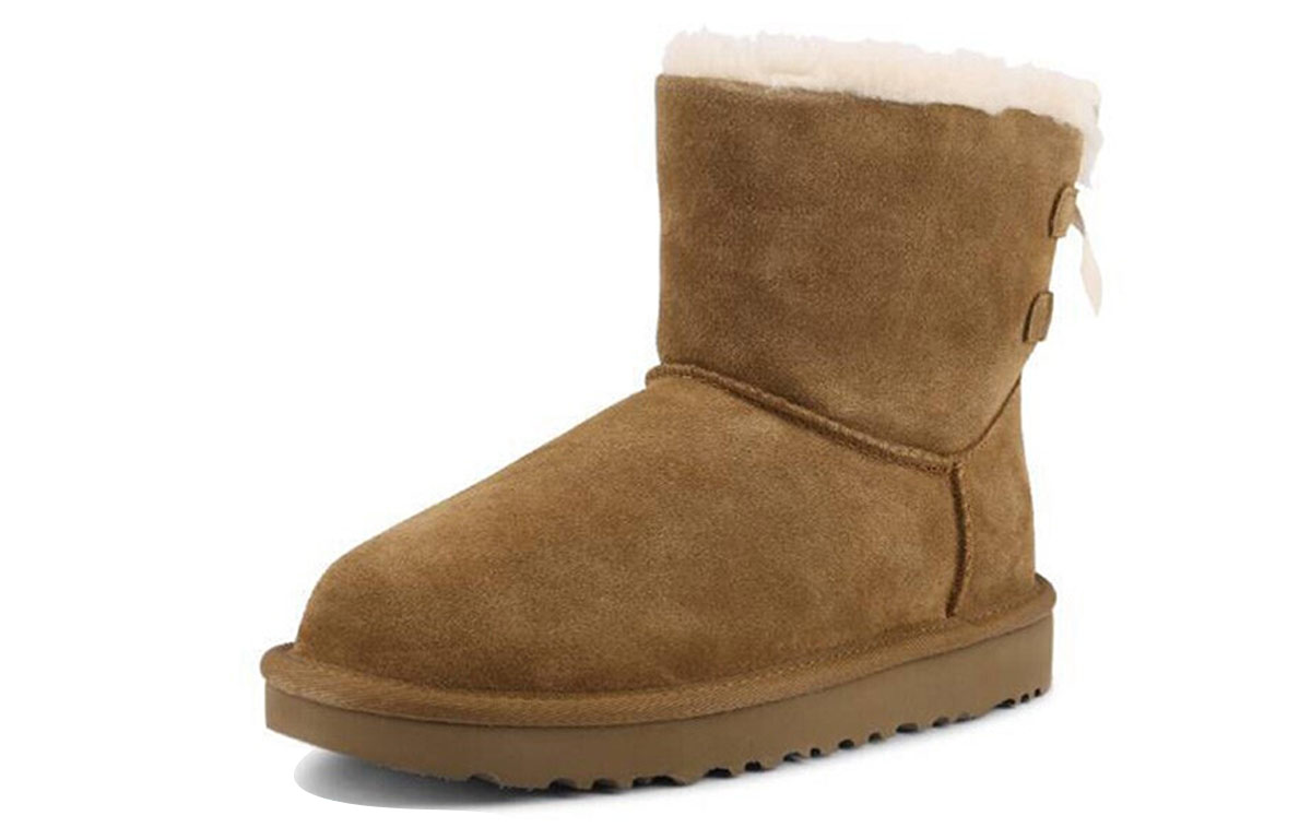 Сапоги женские UGG Mini Continuity Bow Fleece Lined коричневые, 39 EU
