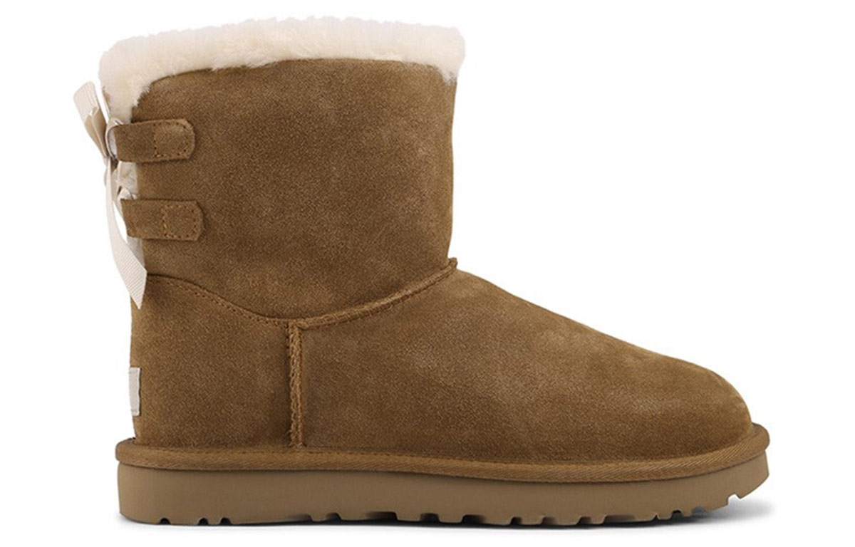Сапоги женские UGG Mini Continuity Bow Fleece Lined коричневые, 39 EU