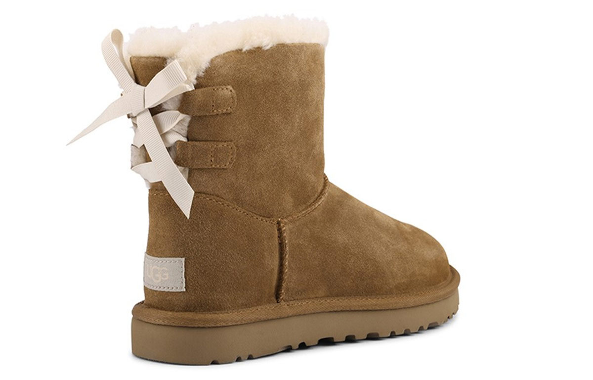 Сапоги женские UGG Mini Continuity Bow Fleece Lined коричневые, 39 EU