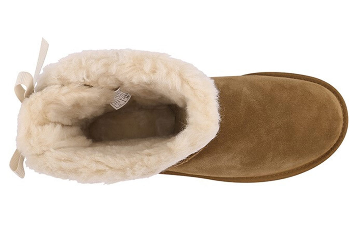 Сапоги женские UGG Mini Continuity Bow Fleece Lined коричневые, 39 EU