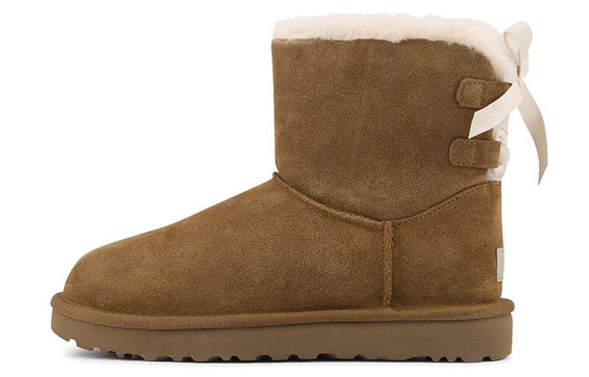 Сапоги женские UGG Mini Continuity Bow Fleece Lined коричневые, 39 EU