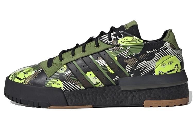 Кеды унисекс Adidas Rivalry RM Low черные, зеленые