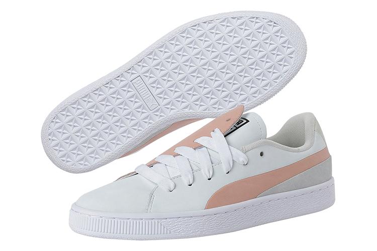 Кеды женские PUMA Basket Crush Paris белые-розовые, 38 EU