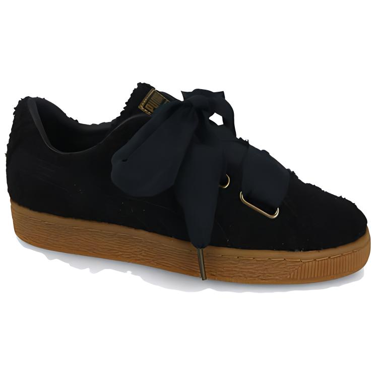 Кеды женские PUMA Basket Heart Teddy черные, 38 EU