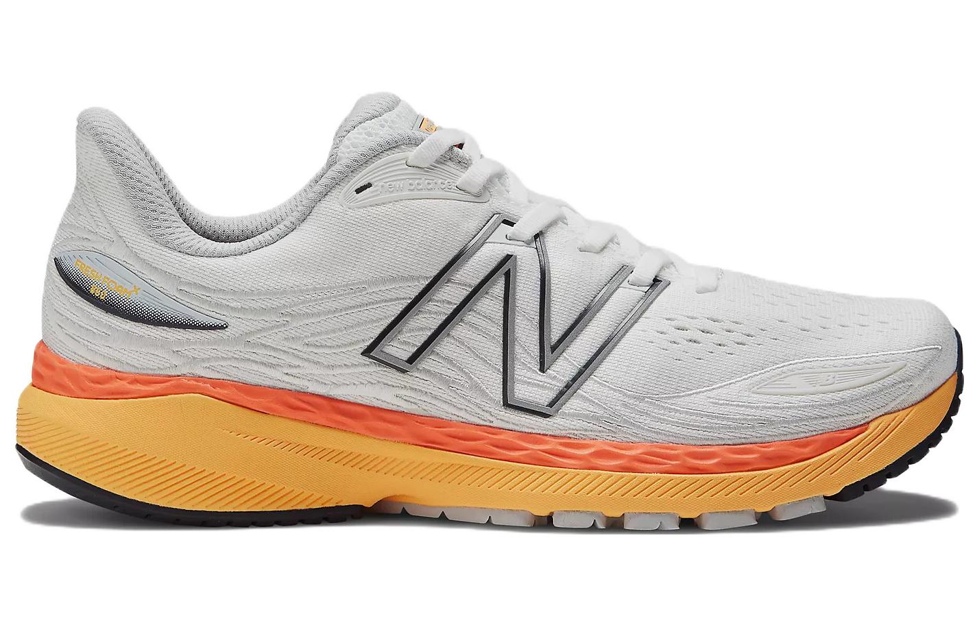 Кроссовки мужские New Balance 860 V12 белые, ярко-абрикосовые, 41.5 EU