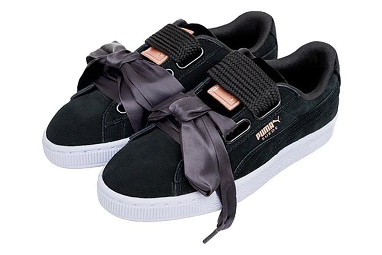 Кеды женские PUMA Suede Heart VR черные/белые, 37 EU