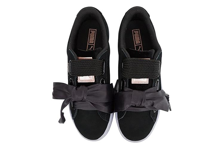 Кеды женские PUMA Suede Heart VR черные/белые, 37 EU