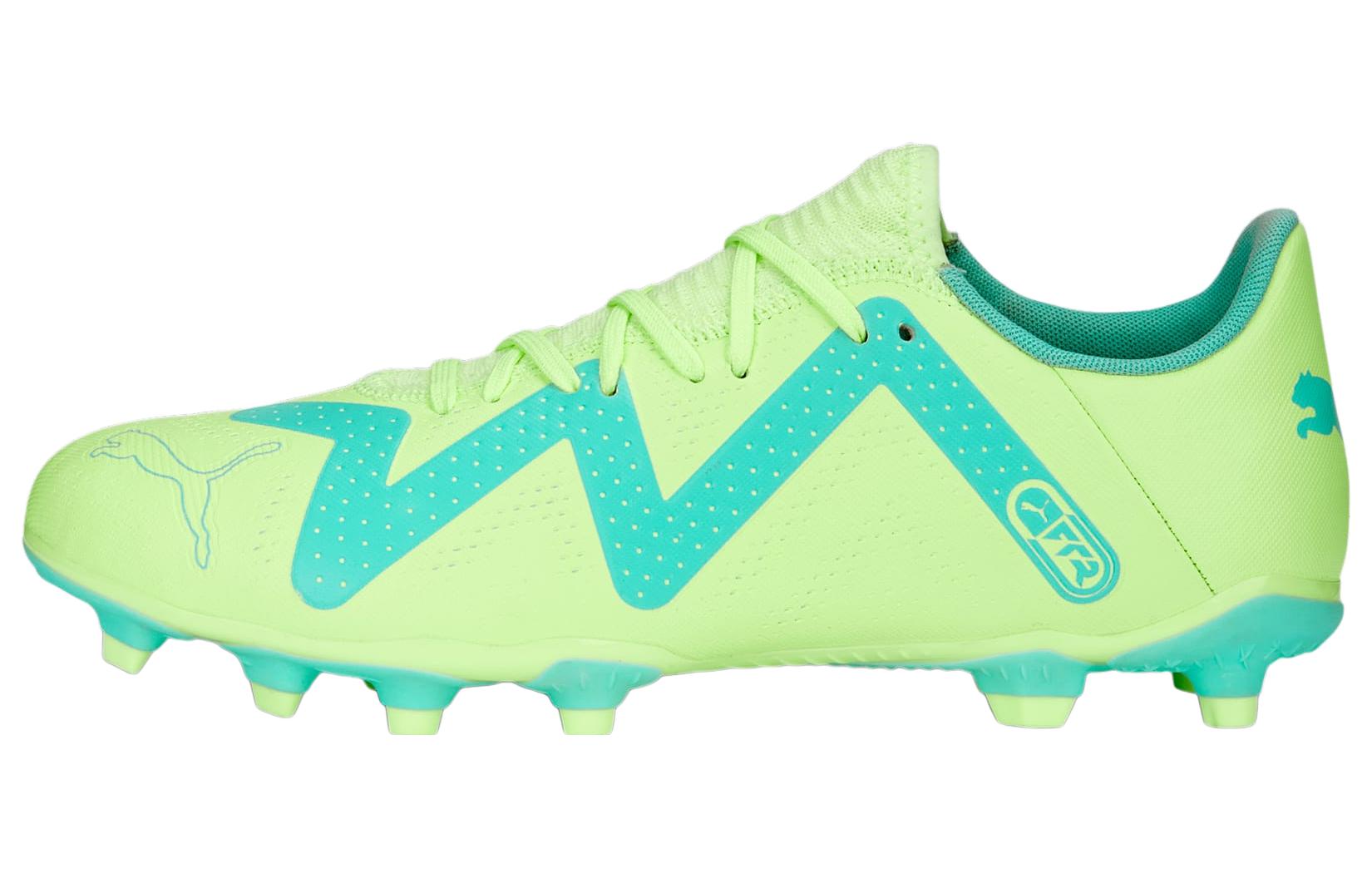 Футбольные бутсы мужские PUMA Future Play FG, fast yellow black peppermint, 42.5 EU