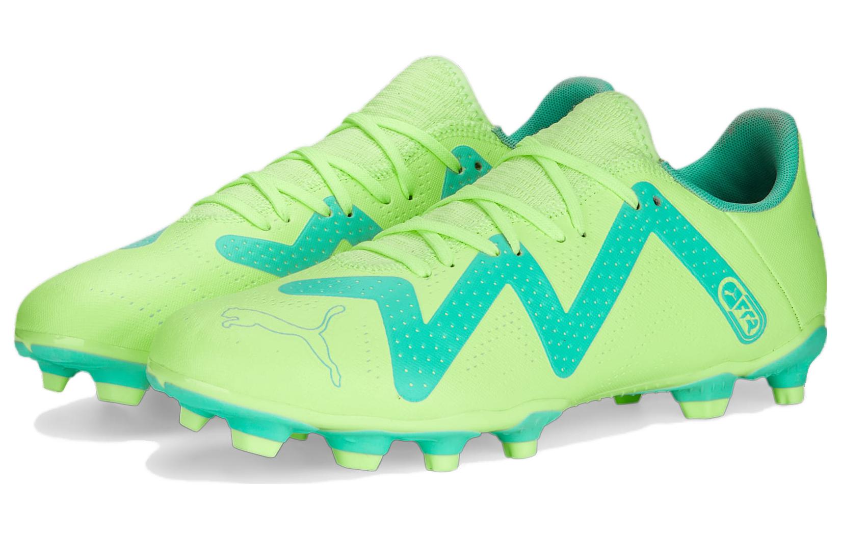 Футбольные бутсы мужские PUMA Future Play FG, fast yellow black peppermint, 42.5 EU