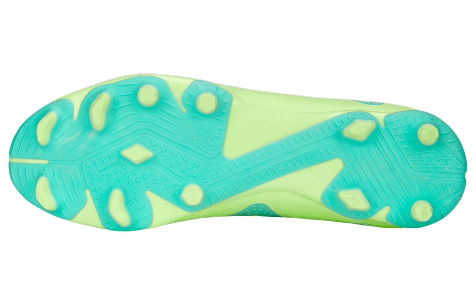 Футбольные бутсы мужские PUMA Future Play FG, fast yellow black peppermint, 42.5 EU