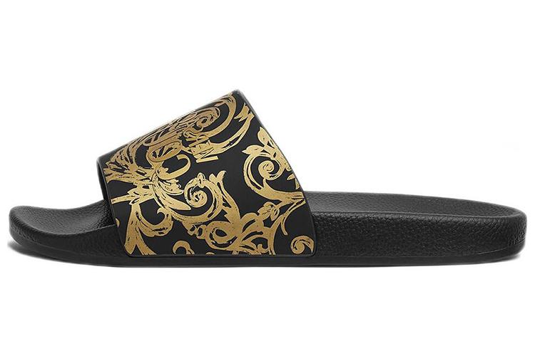 Шлепанцы мужские VERSACE JEANS Couture Slide Baroque Print черные