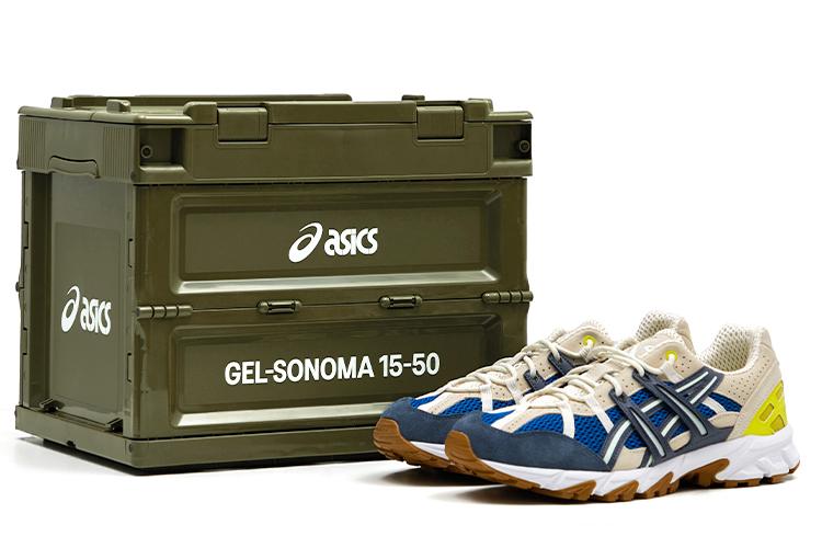 Кроссовки мужские Asics Gel Sonoma 15-50 бежево-серые синие, 42.5 EU