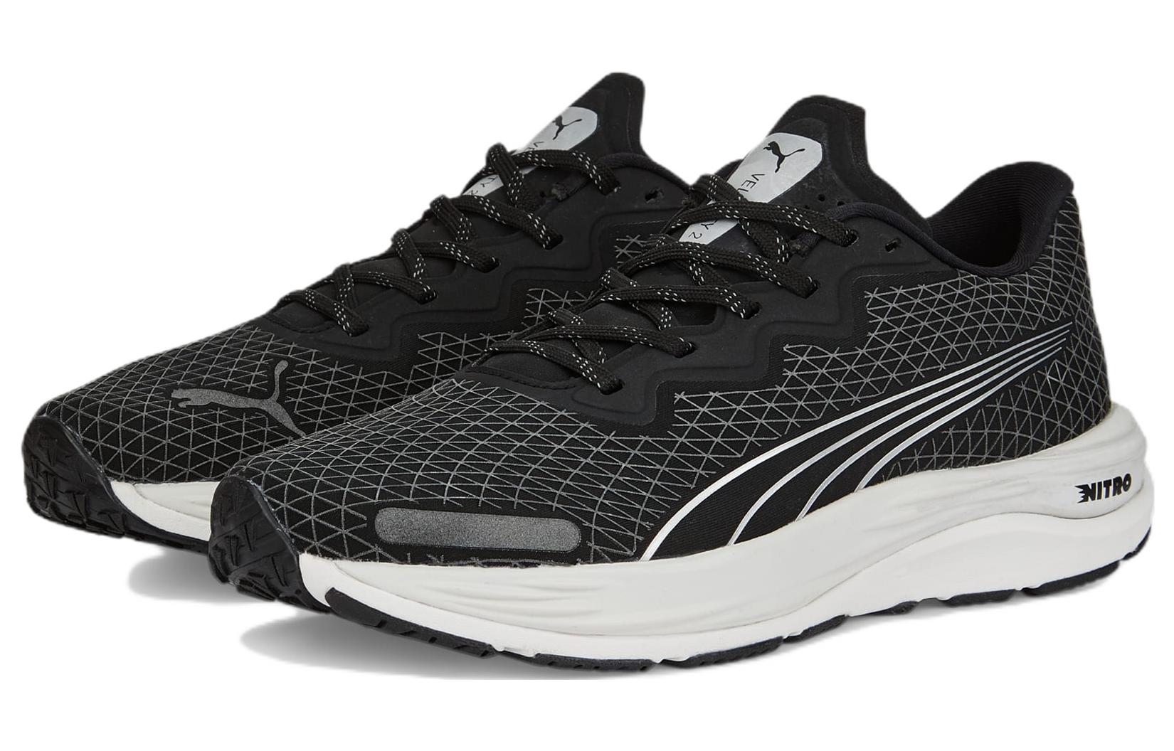 Кроссовки женские Puma Velocity Nitro 2 Wtr черно-белые, 35.5 EU