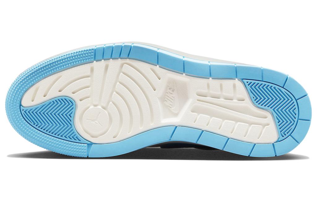 Спортивные кеды женские Jordan 1 Elevate Low SE Salt Lake City бежево-голубые, 35.5 EU