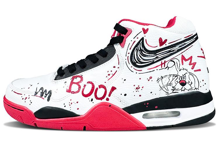 Спортивные кеды унисекс Nike Flight Legacy High-Top черно-красные, 40.5 EU