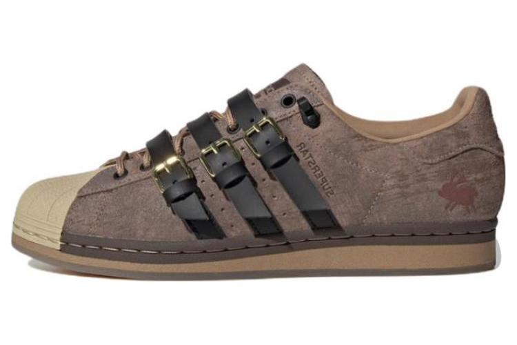 Кеды унисекс Adidas Superstar Karoro Hole коричневые, 41 1/3 EU