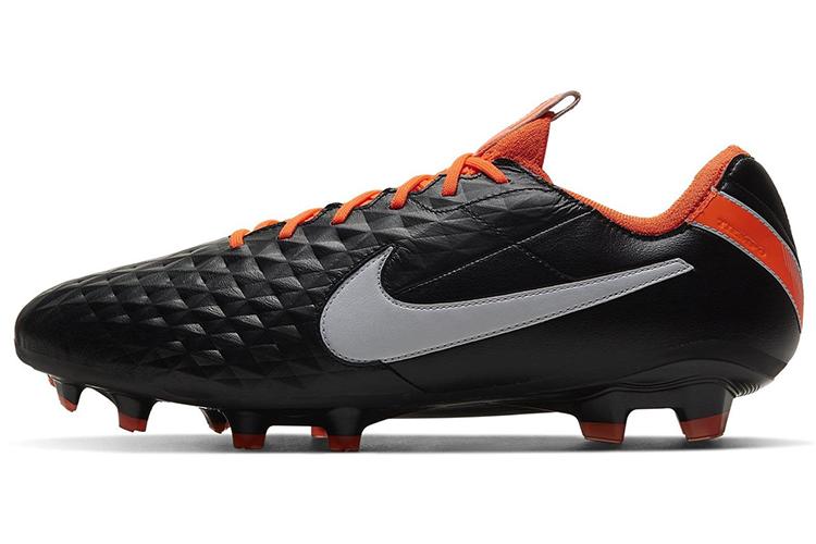 Футбольные бутсы мужские Nike Tiempo Legend 8 Elite Fg черные/Total Orange