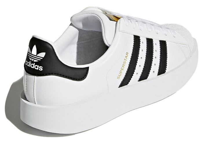 Кеды женские Adidas Originals Superstar Bold Leather белые и черные, 37 1/3 EU